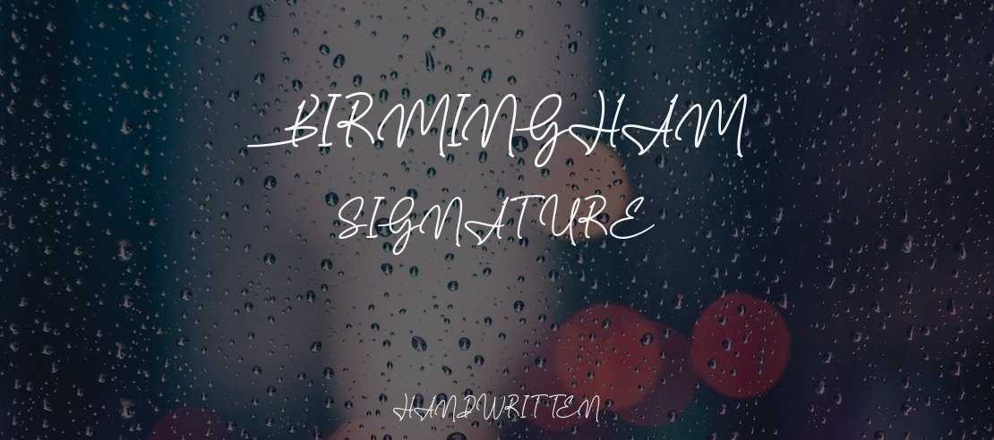 Birmingham Signature Font Family