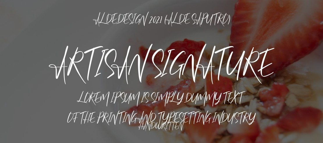 Artisan Signature Font Family