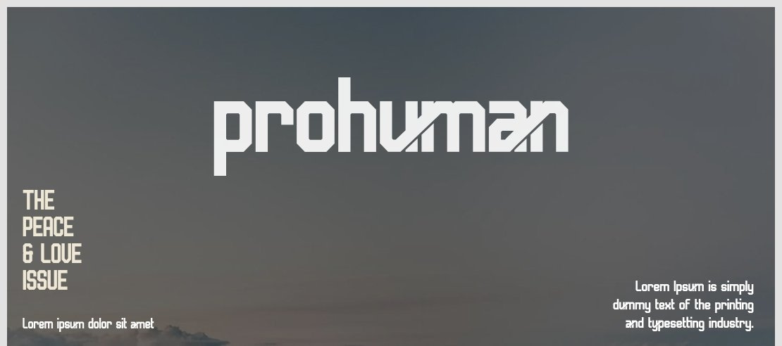 prohuman Font