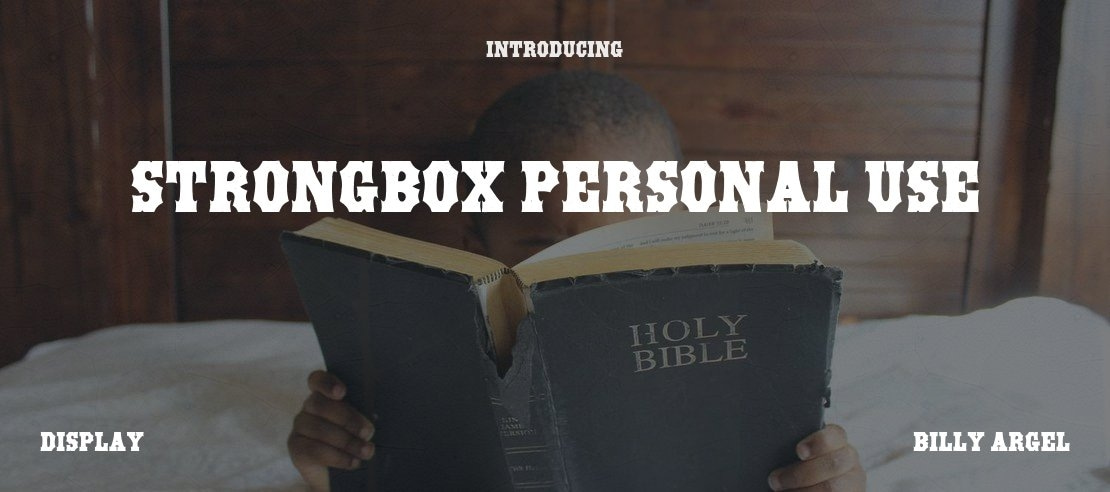 STRONGBOX PERSONAL USE Font