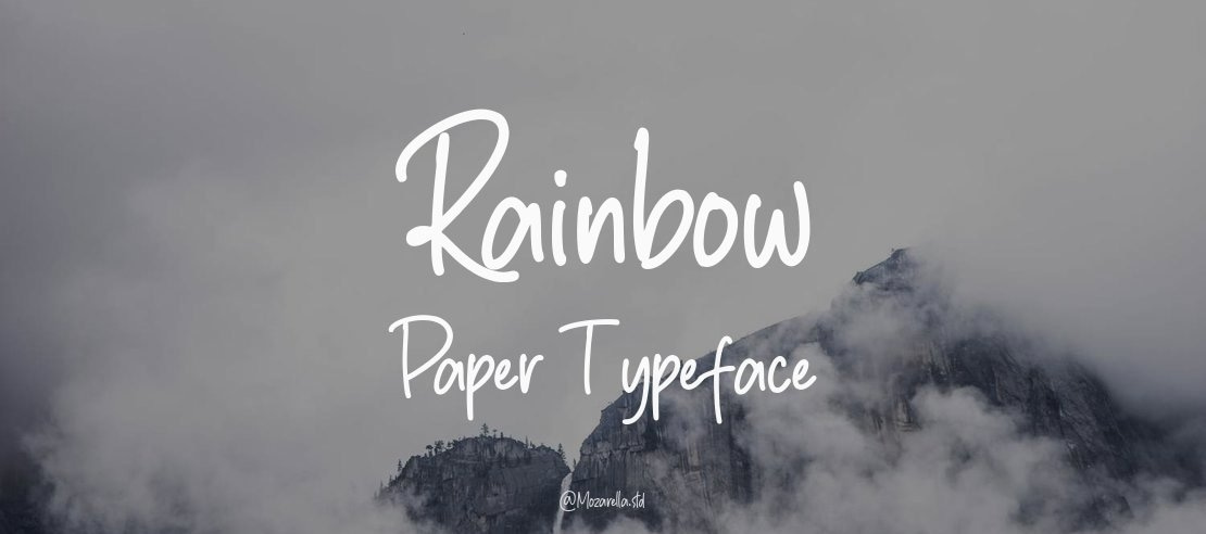 Rainbow Paper Font