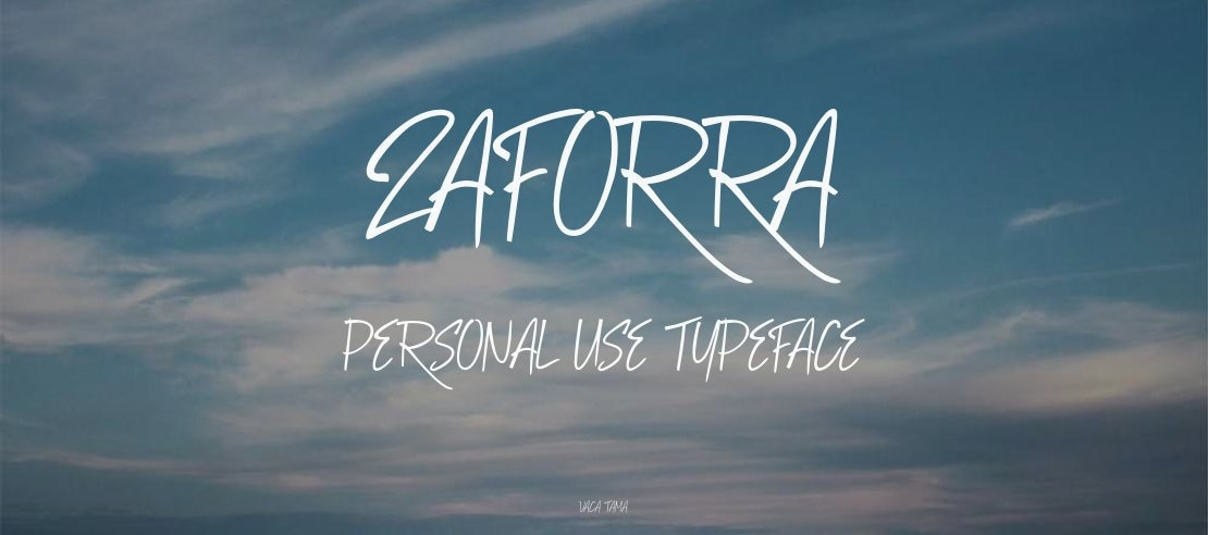 Zaforra Personal Use Font