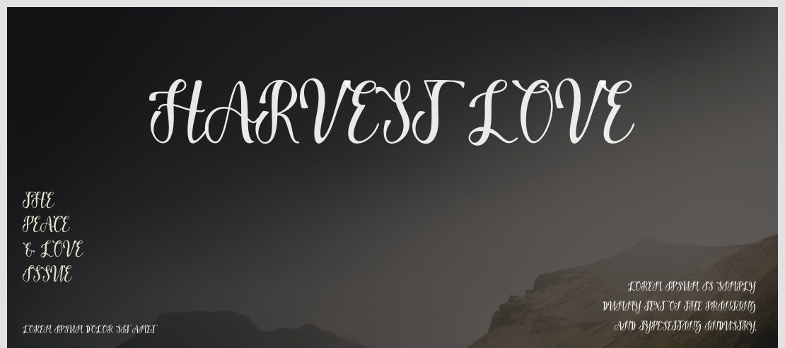 Harvest Love Font