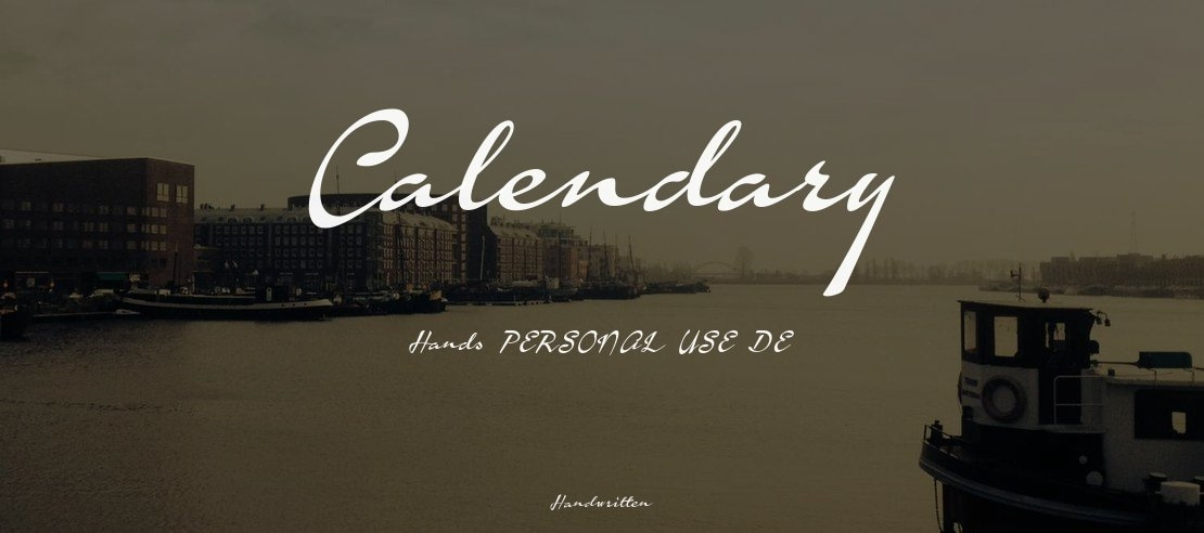 Calendary Hands PERSONAL USE DE Font