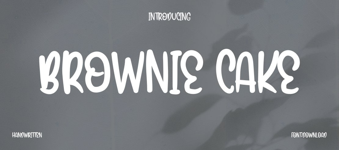 Brownie Cake Font