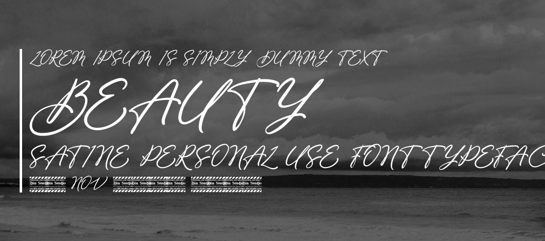 Beauty Satine Personal Use Font