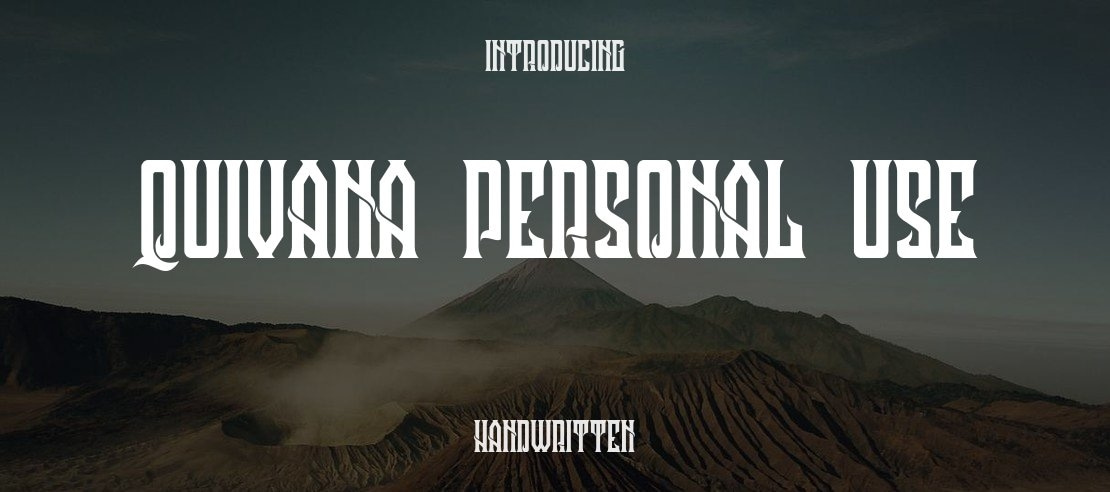 Quivana Personal Use Font