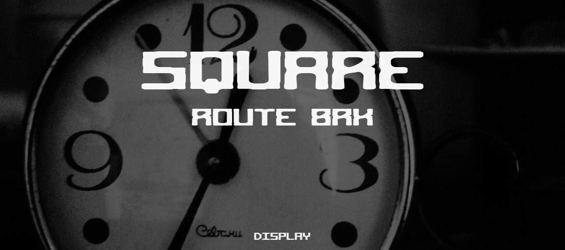 Square Route BRK Font