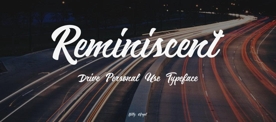 Reminiscent Drive Personal Use Font