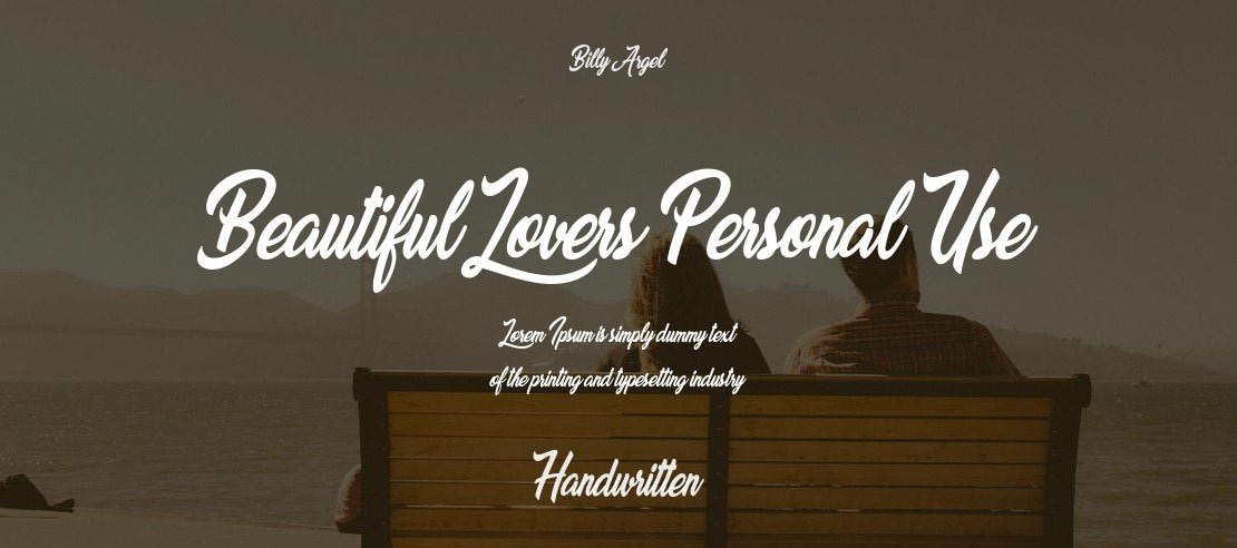 Beautiful Lovers Personal Use Font