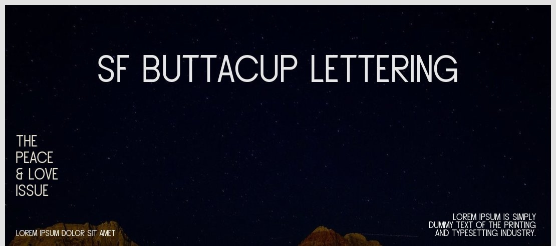 SF Buttacup Lettering Font Family