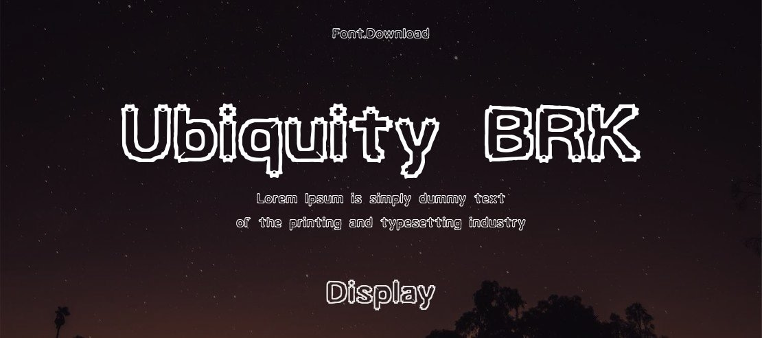 Ubiquity BRK Font