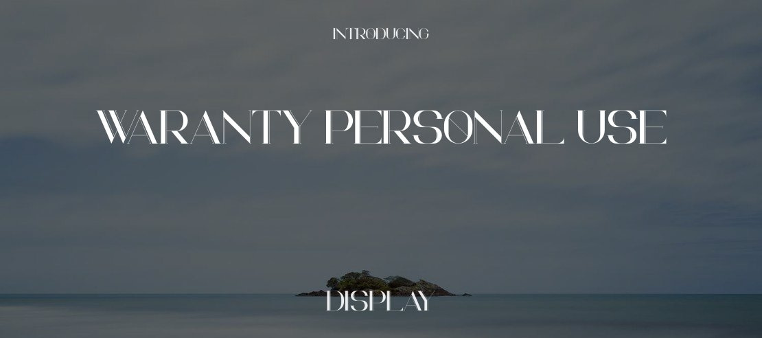 Waranty personal use Font