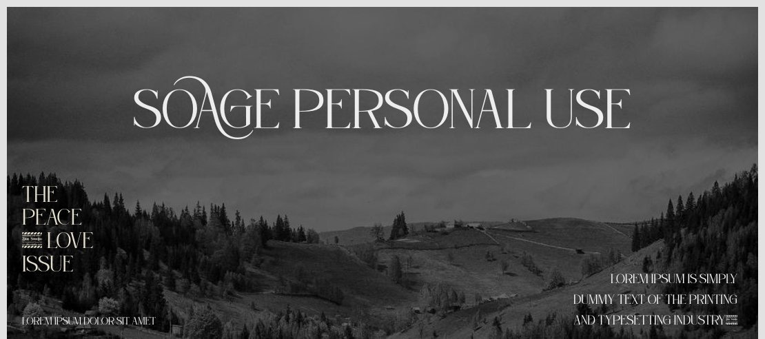 Soage Personal Use Font