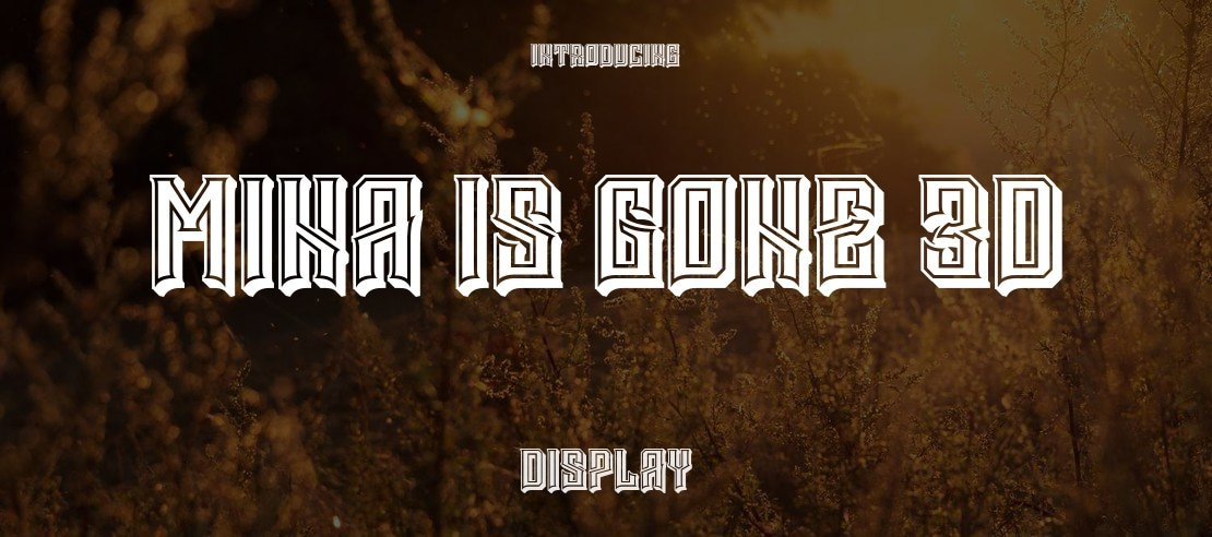 Mina is gone 3D Font Family