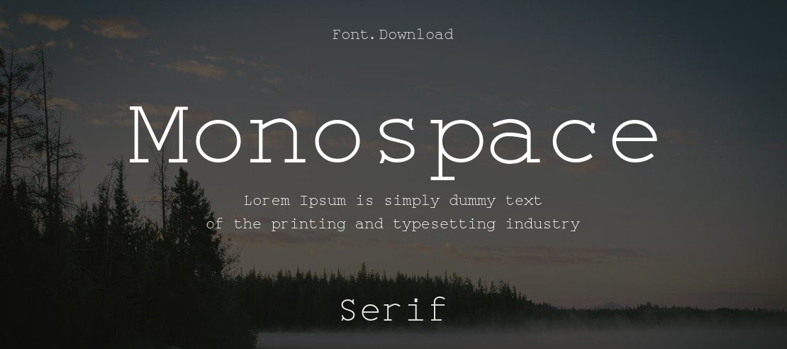 Monospace Font Family