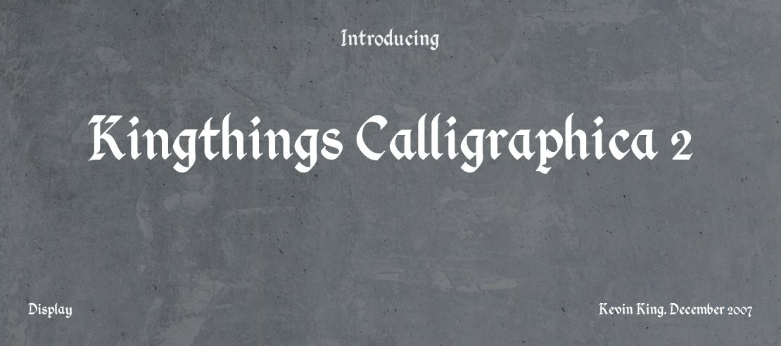 Kingthings Calligraphica 2 Font Family