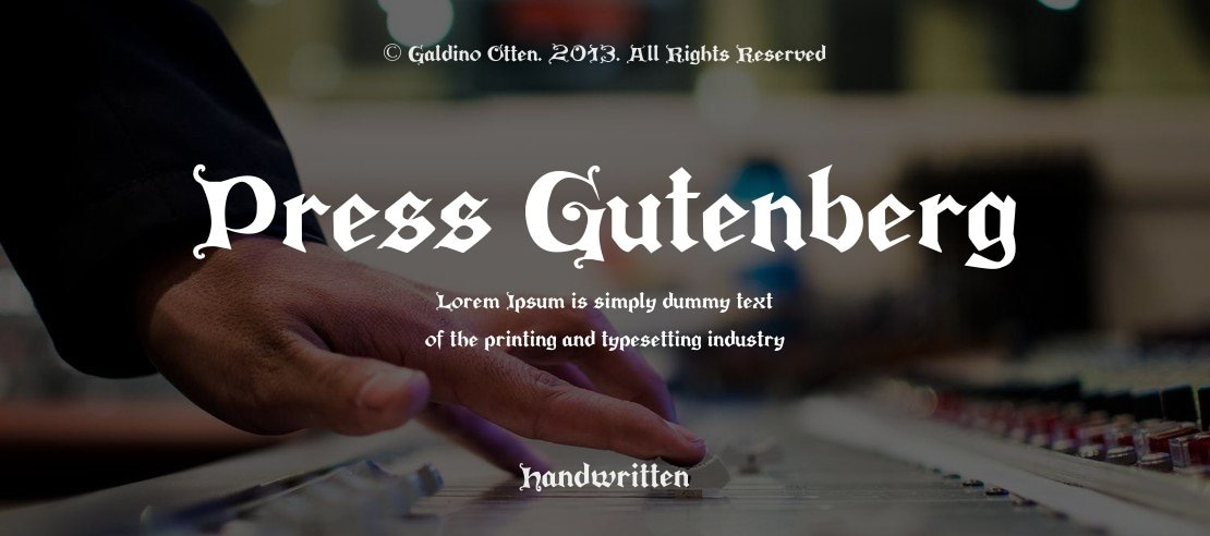 Press Gutenberg Font