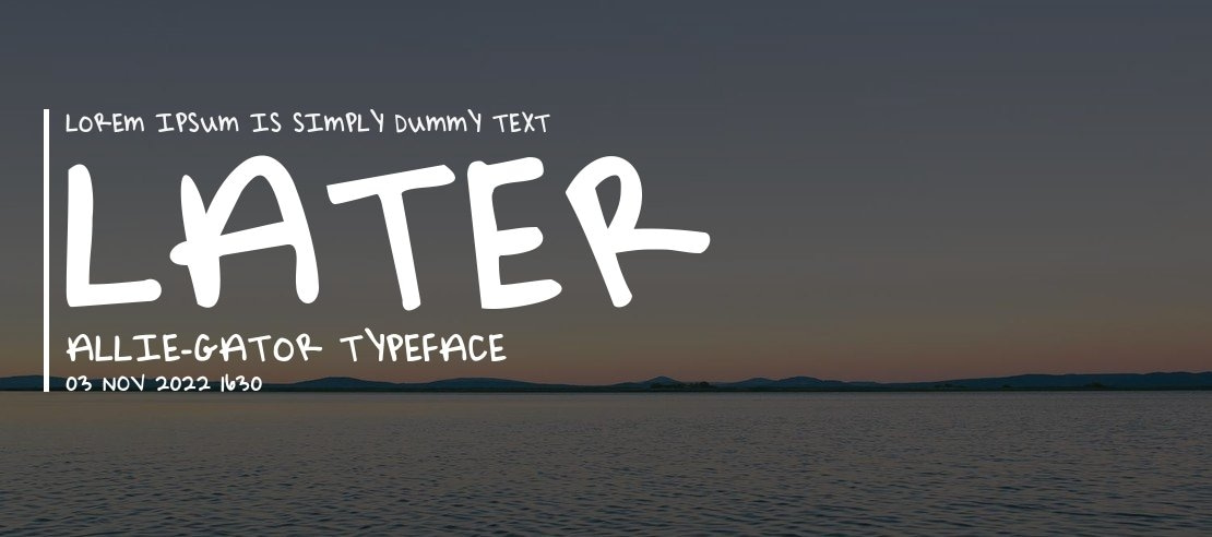 Later Allie-Gator Font