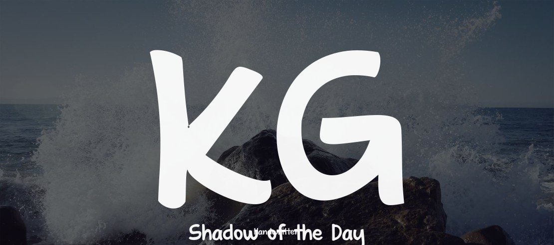 KG Shadow of the Day Font