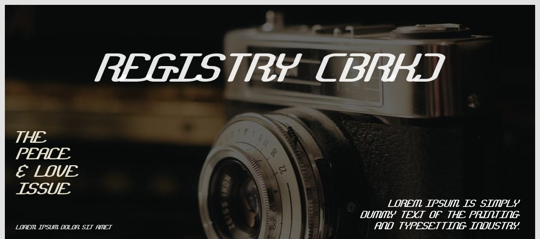 Registry (BRK) Font