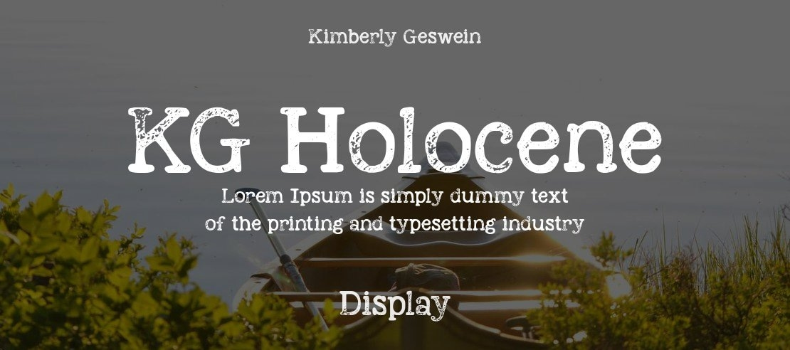 KG Holocene Font