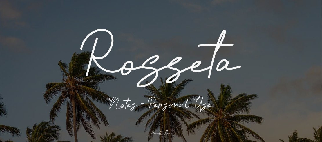 Rosseta Notes - Personal Use Font