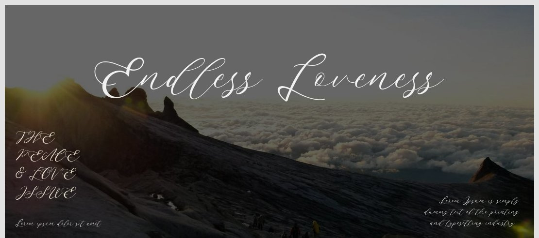 Endless Loveness Font