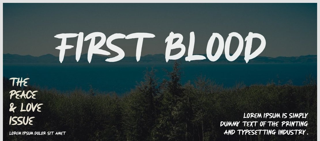 FIRST BLOOD Font