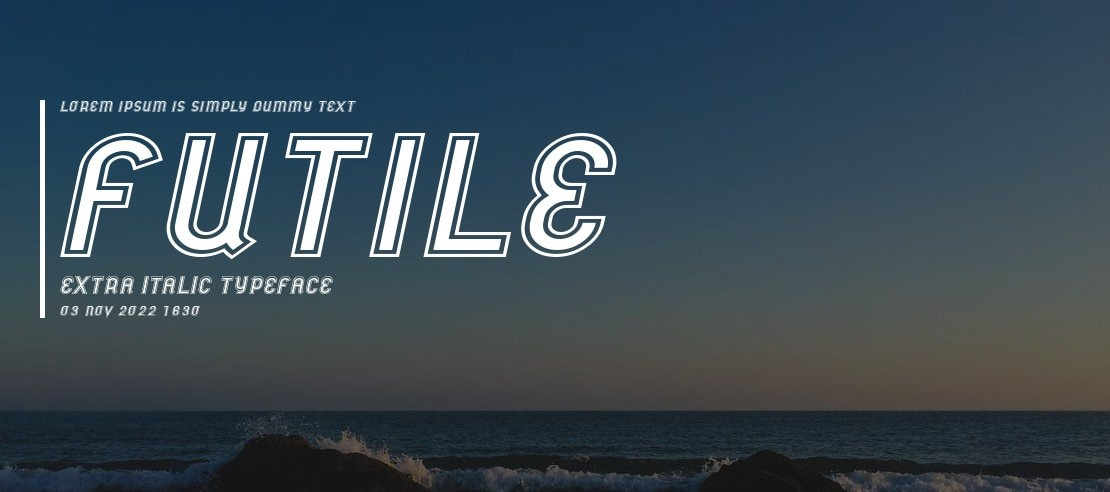 Futile Extra Italic Font