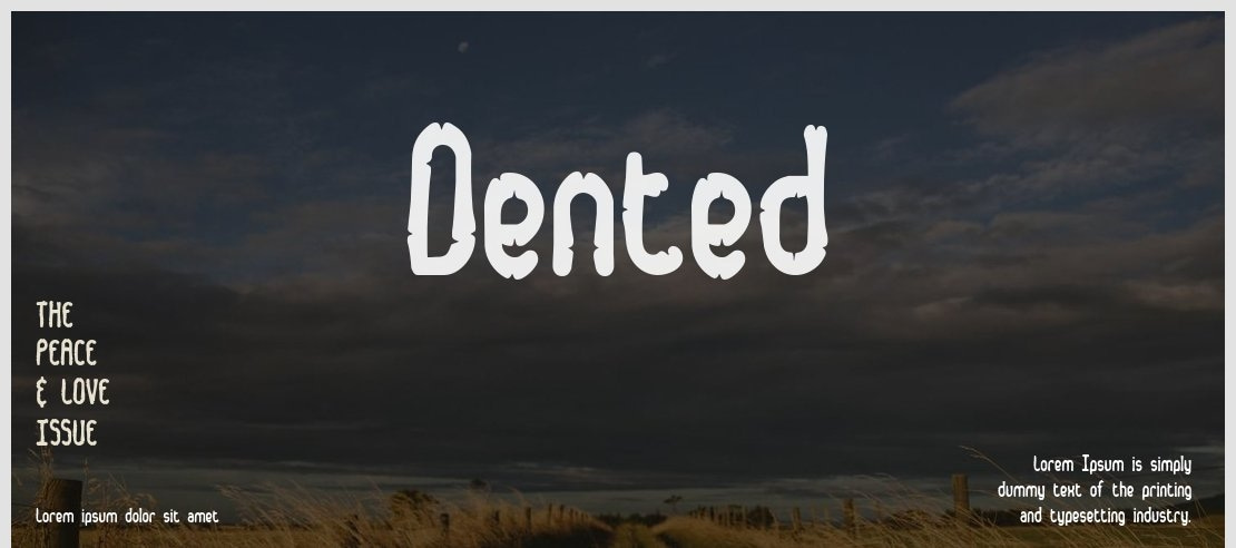 Dented Font