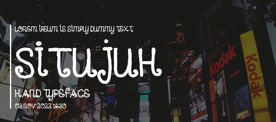 Situjuh Hand Font