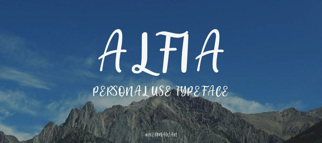 Alfia Personal Use Font