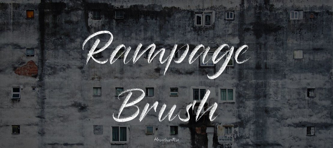 Rampage Brush Font