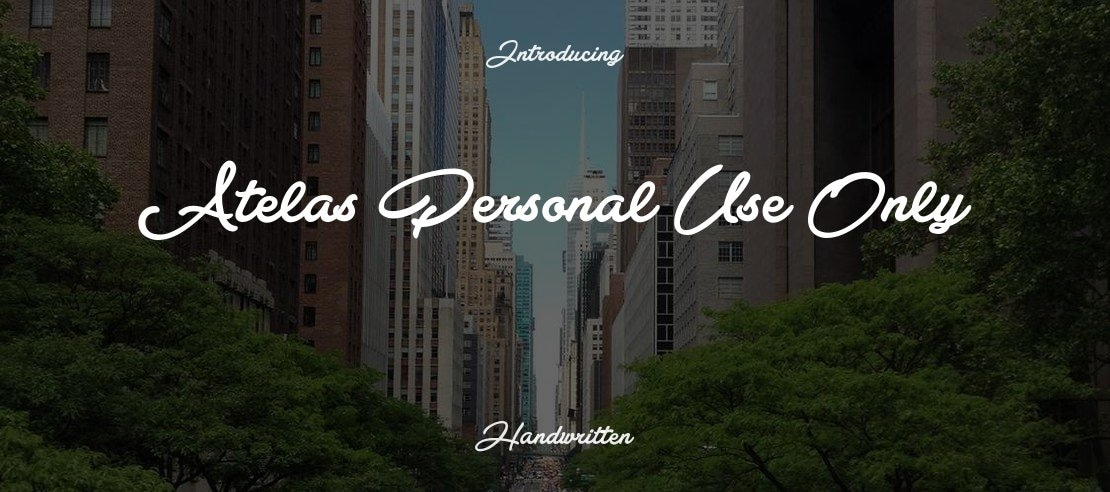 Atelas Personal Use Only Font