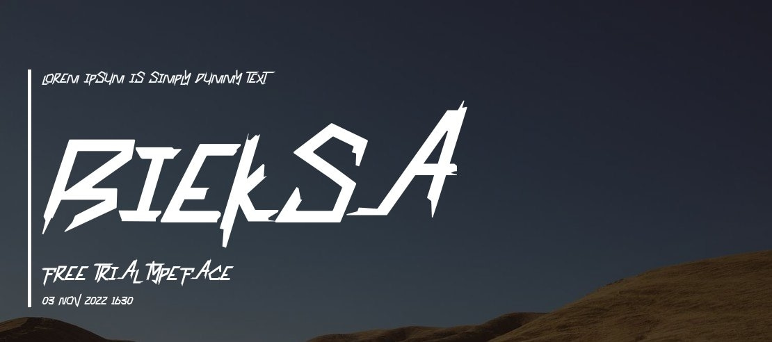Bieksa Free Trial Font