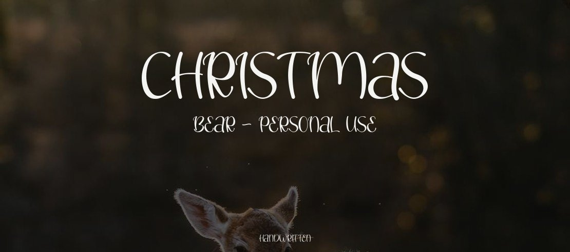 Christmas Bear - Personal Use Font