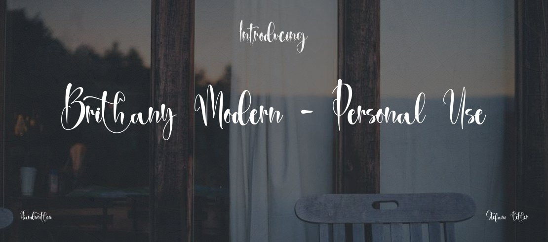 Brithany Modern - Personal Use Font