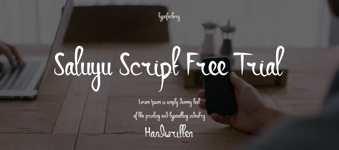 Saluyu Script Free Trial Font