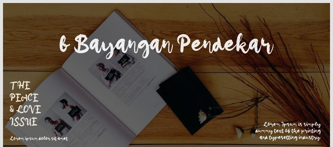 b Bayangan Pendekar Font