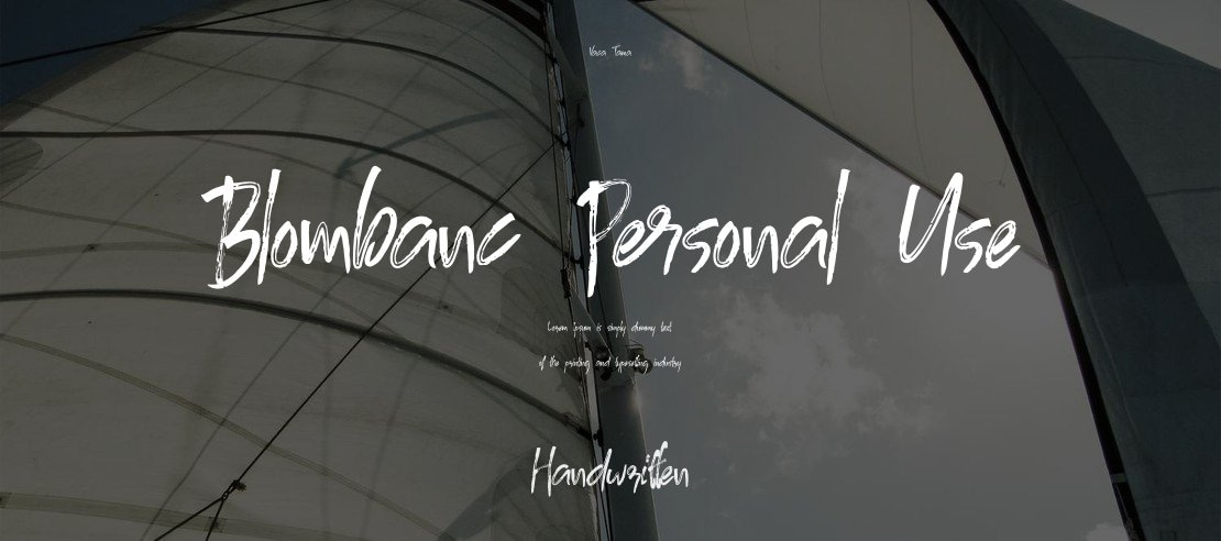 Blombanc Personal Use Font