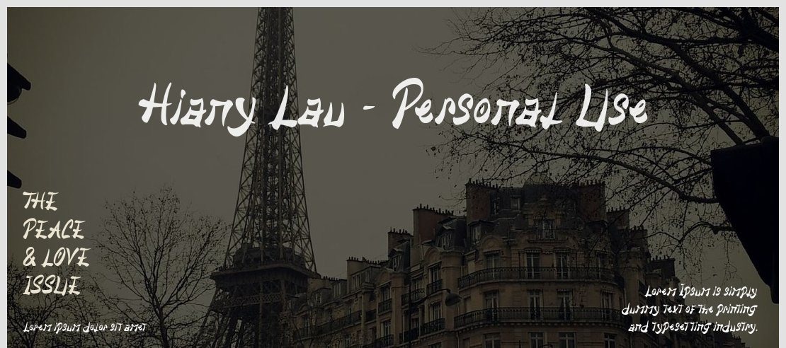 Hiany Lau - Personal Use Font