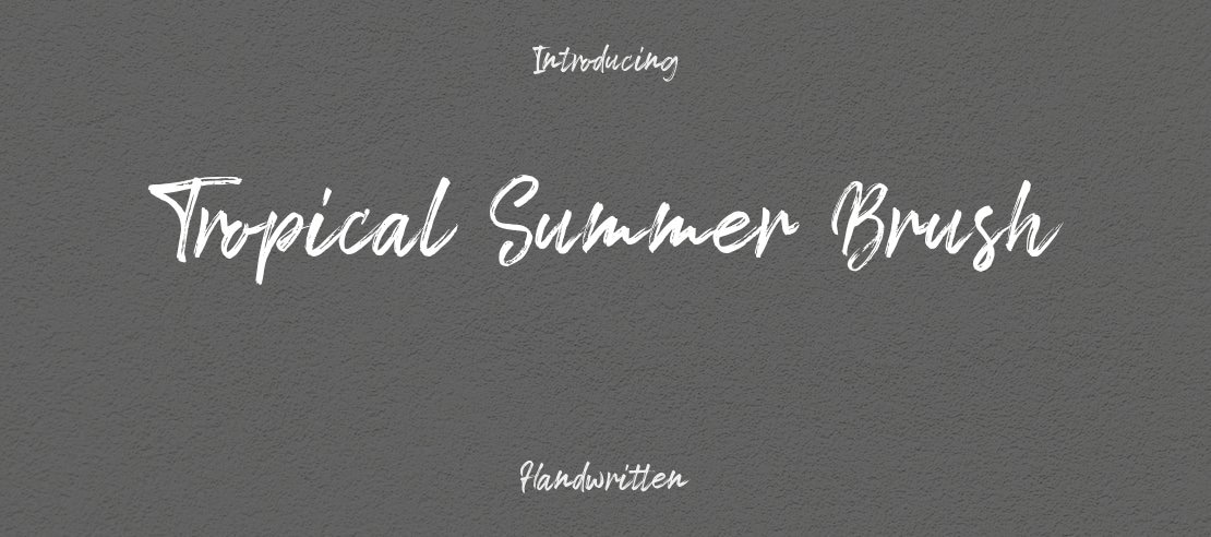 Tropical Summer Brush Font