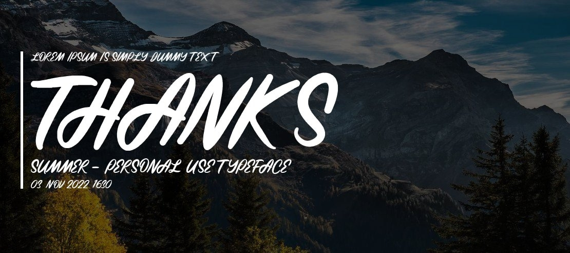 Thanks Summer - personal use Font