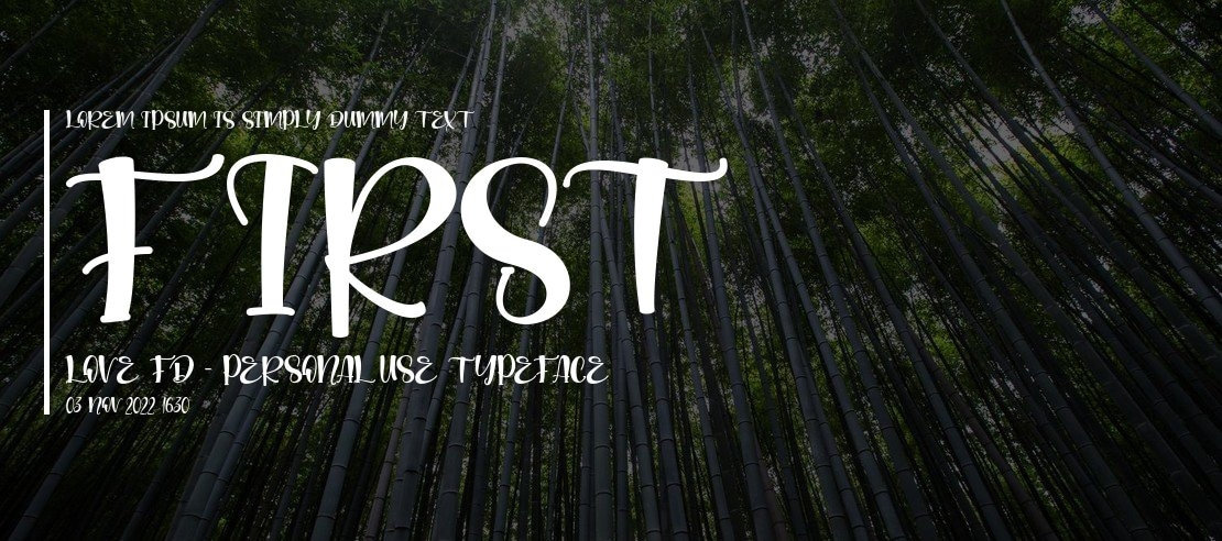 First love FD - Personal Use Font