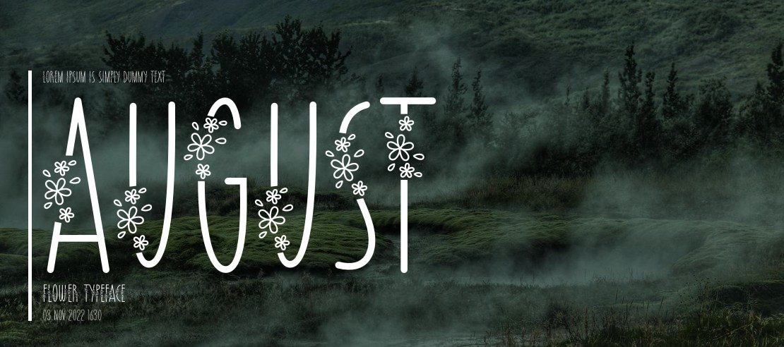 August Flower Font