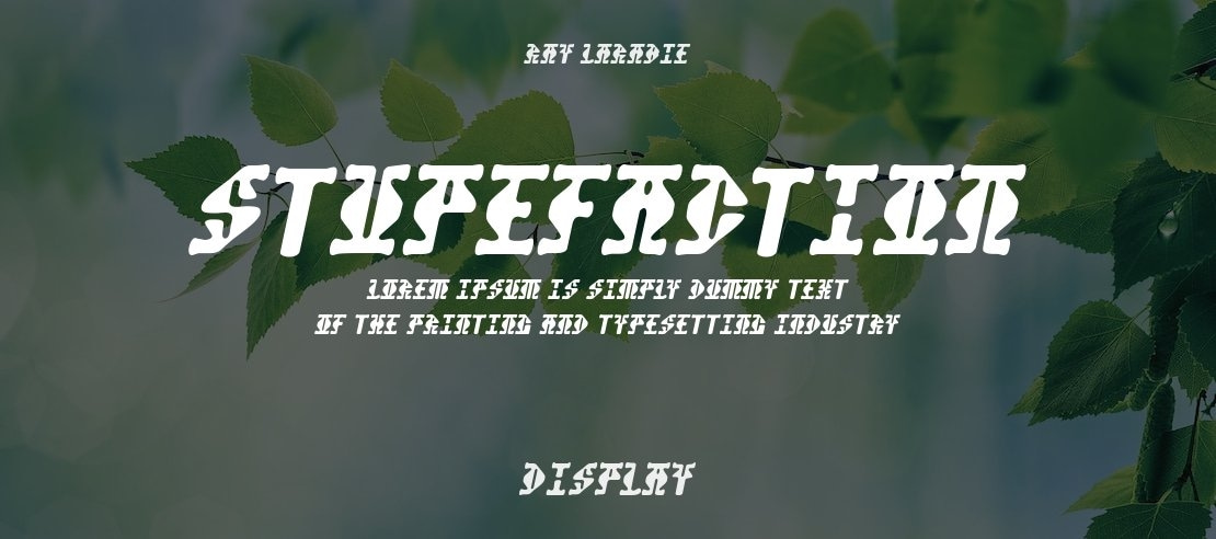 Stupefaction Font