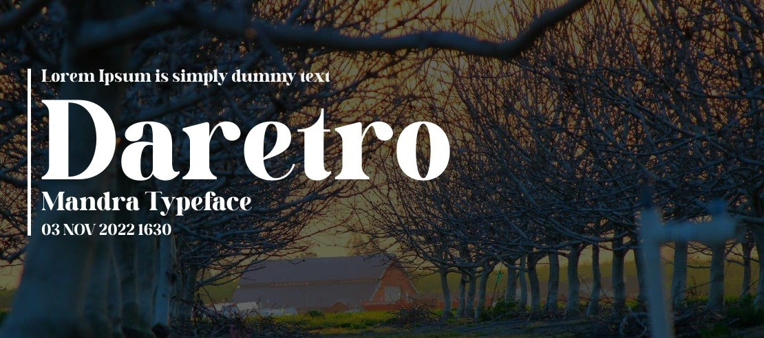 Daretro Mandra Font