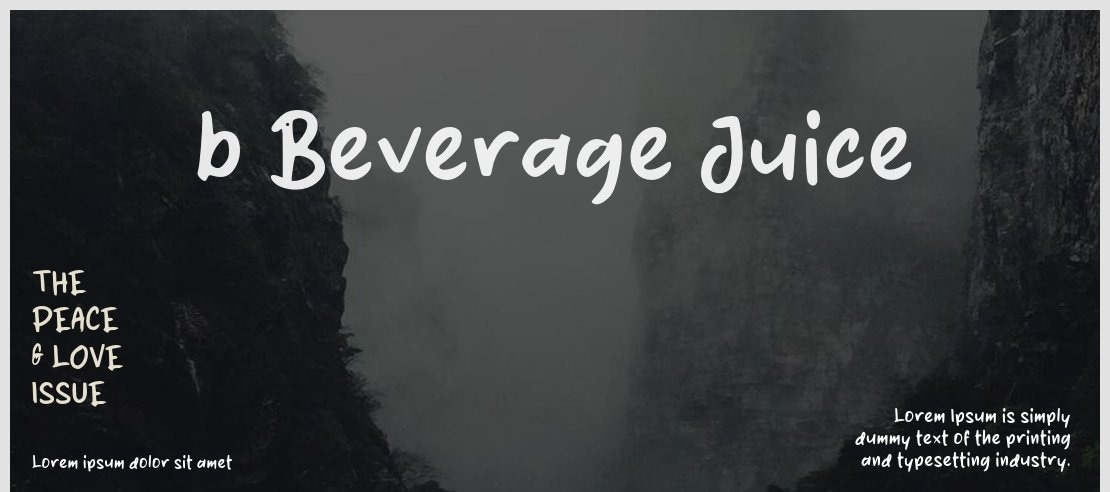 b Beverage Juice Font