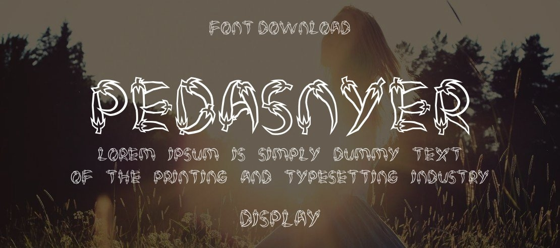 PEDASNYER Font